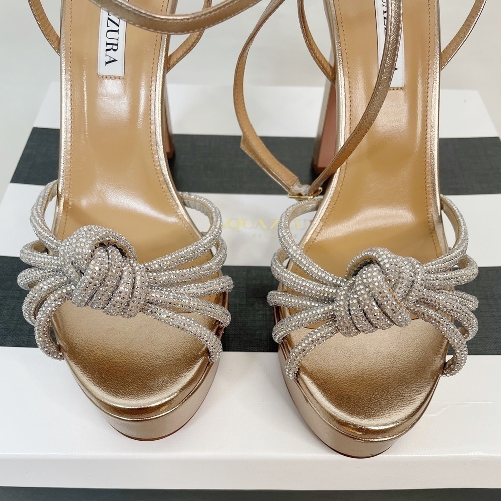 Like New Aquazzura Celeste Swarovski Platform Heels - Picture 8 of 11